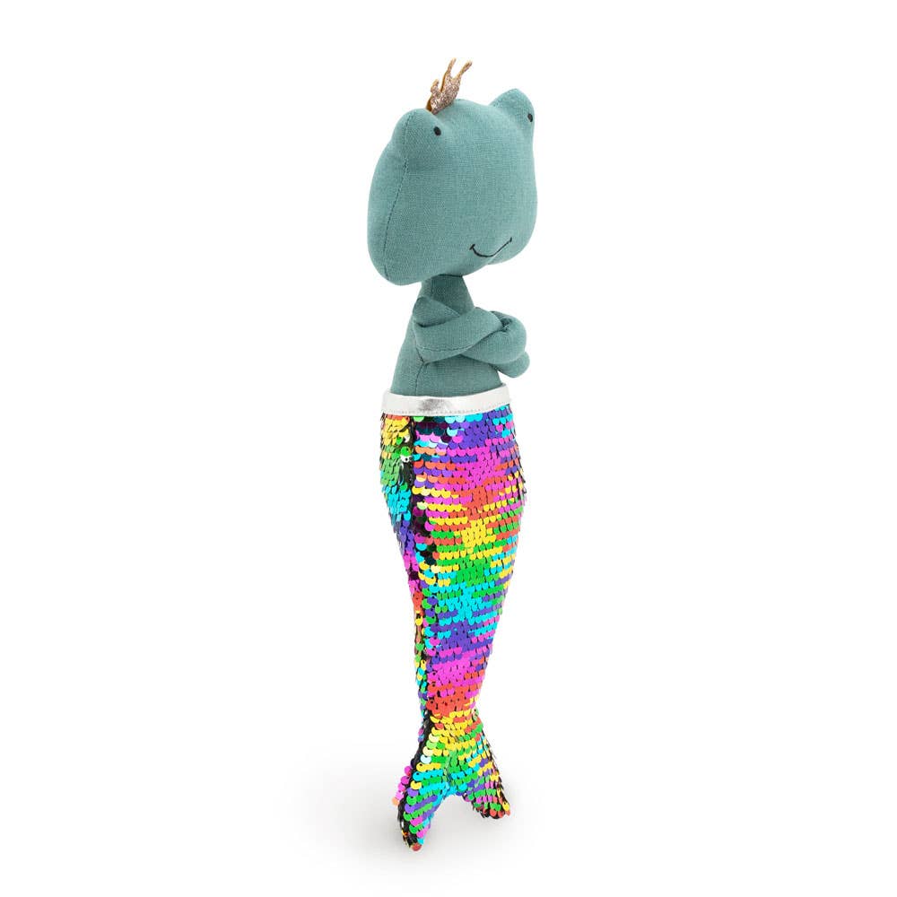 Peluche in cotone, Fiona la rana: Sirena-29cm-3+