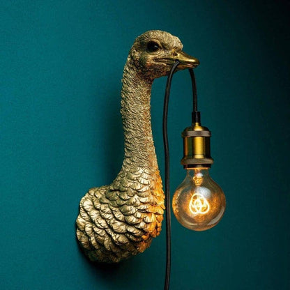 Baby FJ wall light, gold, 10 x 15 x 35 cm, E27, 2 m cable