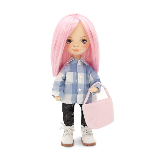 Billie doll with plaid shirt, 32 cm