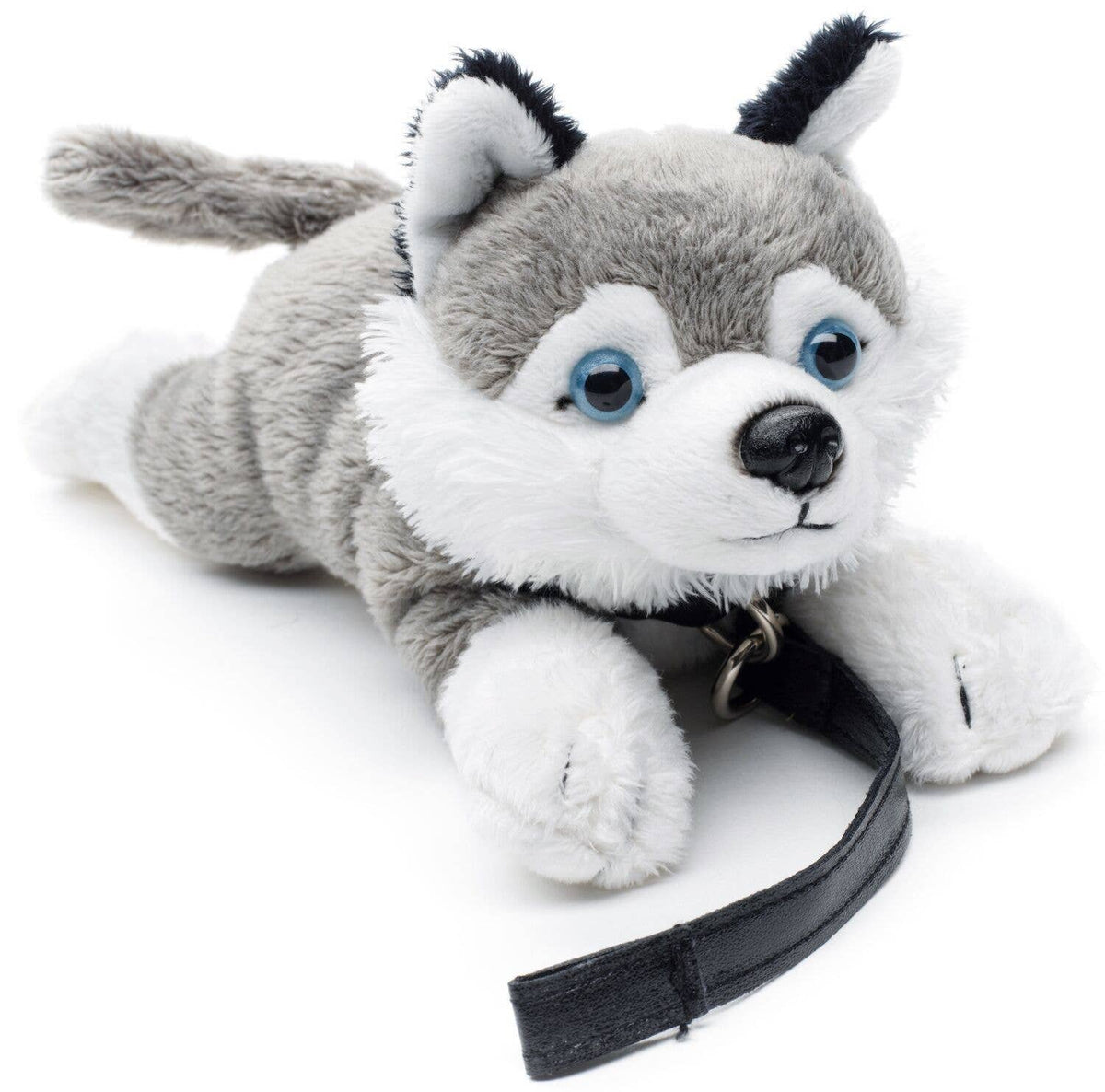 Peluche husky avec laisse
