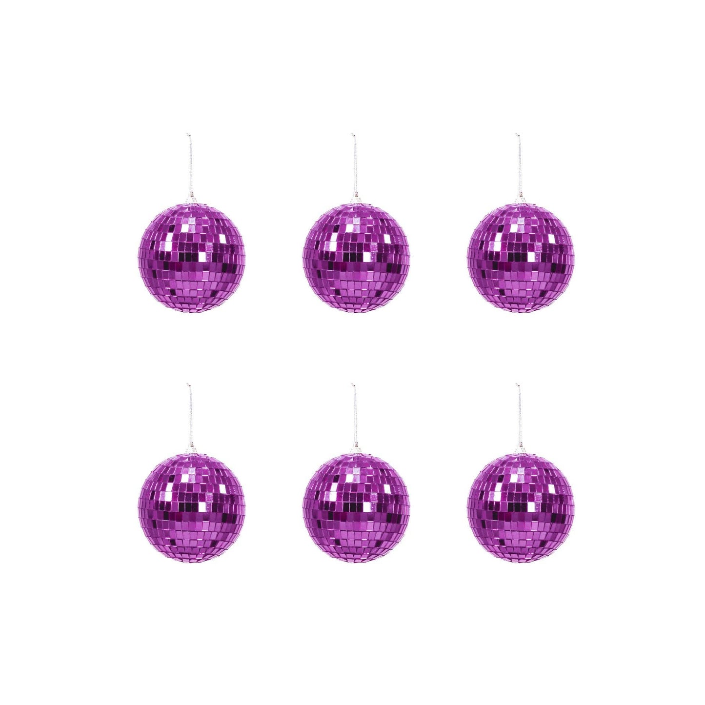 Boule de Noël Disco Rose - 6-Pack