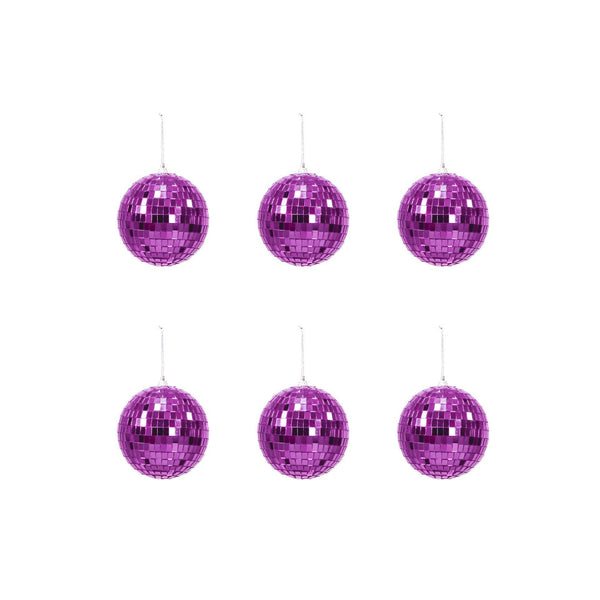 Boule de Noël Disco Rose - 6-Pack