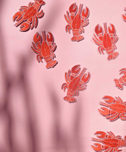 Lobster iron-on patch