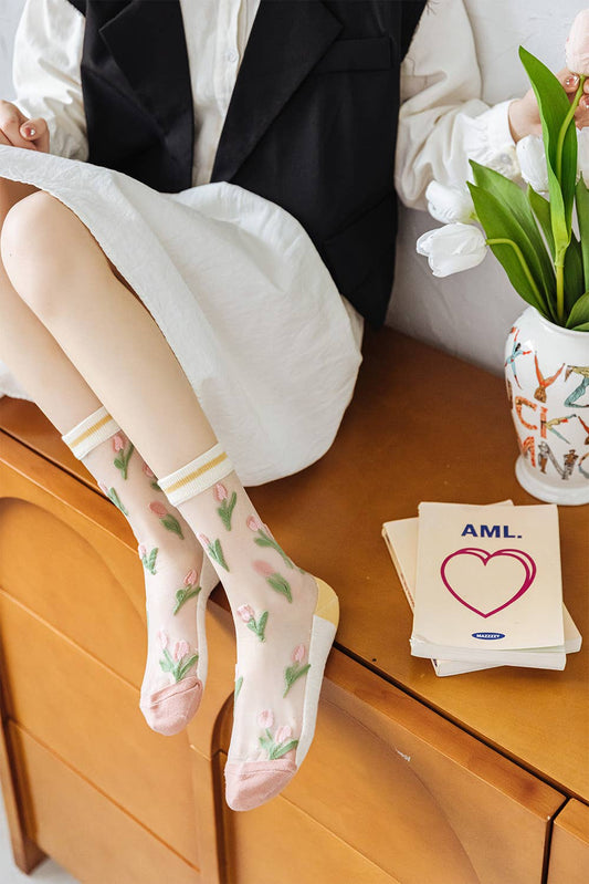 Sheer Tulip Socks