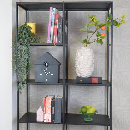 Clock - Cuckoo Wall Clock - Black - 24x27x9cm