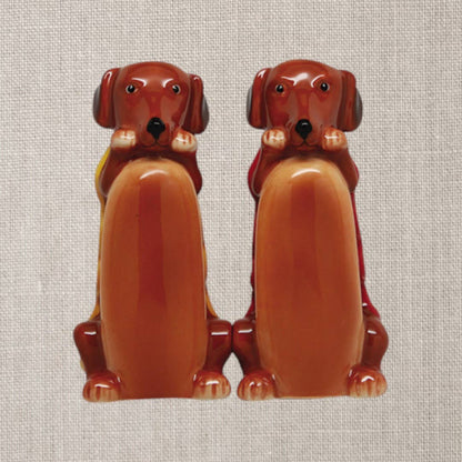 Salière et poivrière Teckels “Hot Dogs”