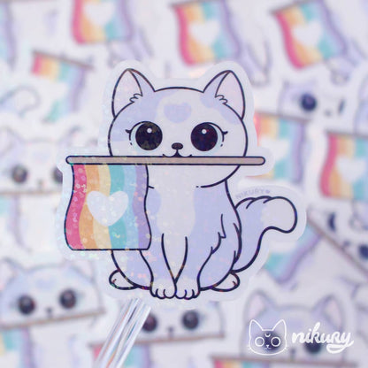 Purride Cat Glitter Stickers