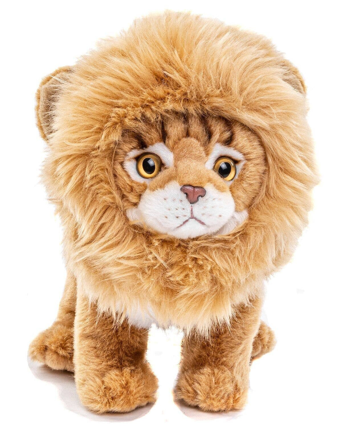 Peluche chat maine coon avec crinière de lion amovible
