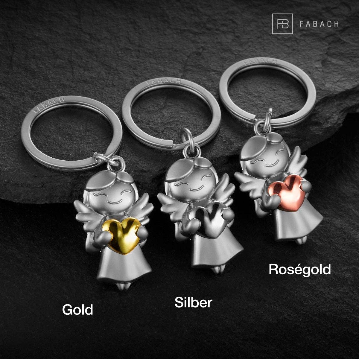 Guardian angel "star" keychain - lucky angel with heart