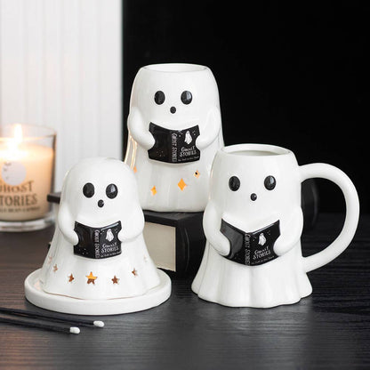 Support pour chauffe‑plat et cônes d’encens Halloween « Histoires de fantômes »