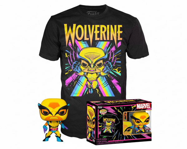 Funko Wolverine (Black Light) - Pop! & Tee – Marvel