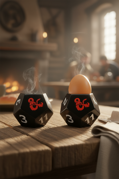 Dungeons and Dragons Egg Cup with Salt Shaker - Dice