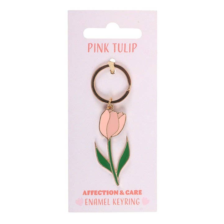 Pink Tulip Keychain