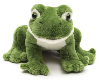 Peluche grenouille verte - Avec voix - 13 cm (longueur) Uni Toys
