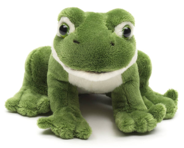 Peluche grenouille verte - Avec voix - 13 cm (longueur) Uni Toys