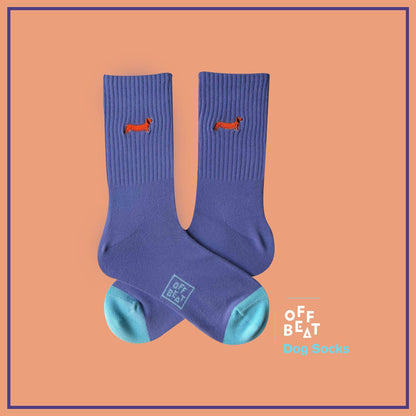 Dachshund Embroidered Socks