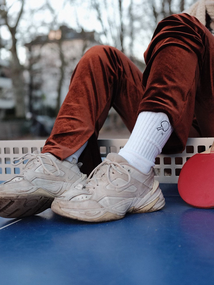 Chaussettes de sport brodées - Tennis de table