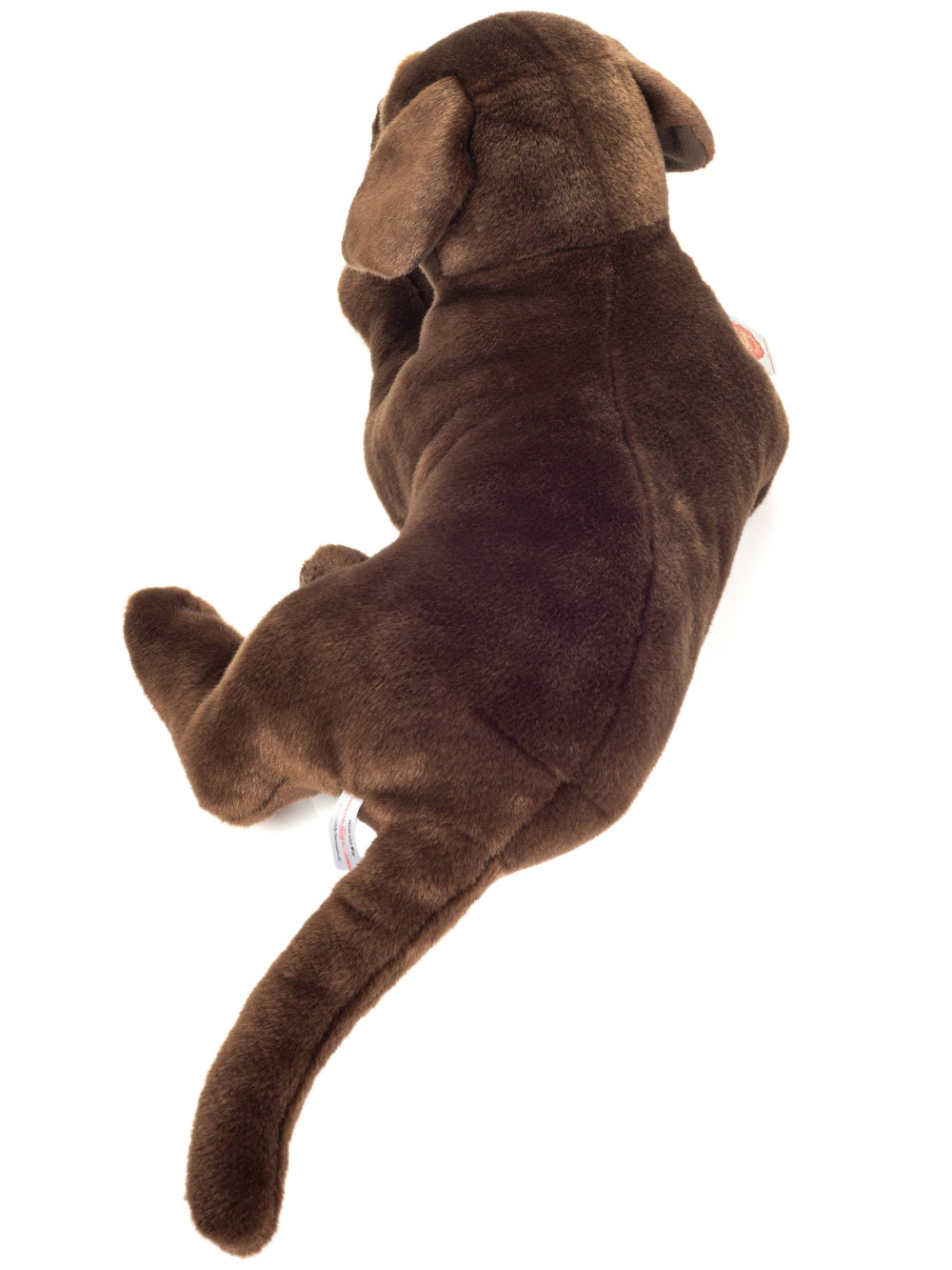 Liegender Schokobrauner Labrador aus Plüsch – 50 cm