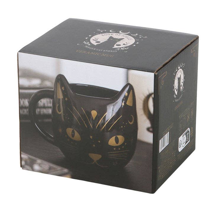 3D Black Cat Head Mug
