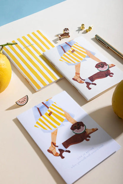 Summer Dachshund - A6 DUO Pocket Notebook