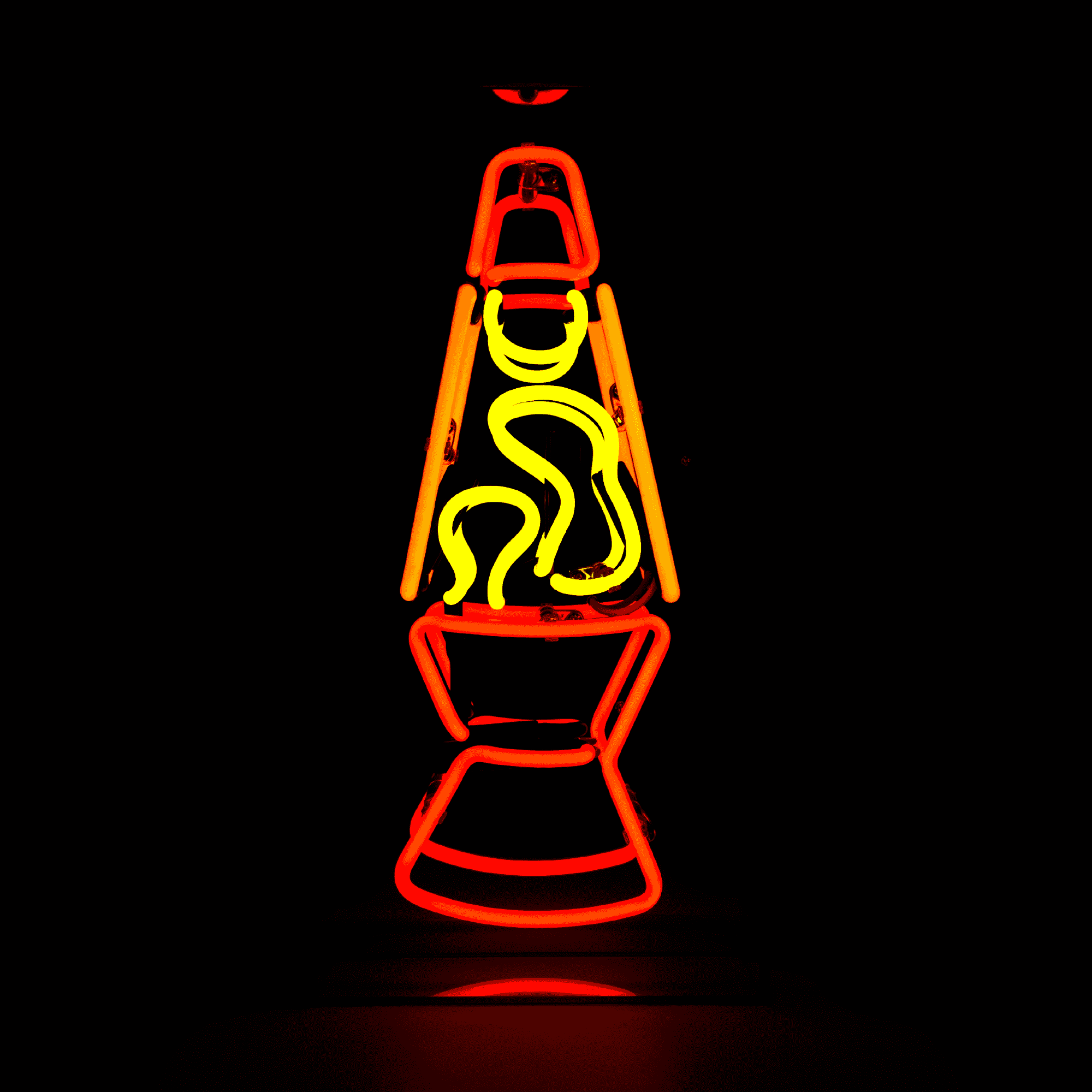 'Lava Lamp Red' Neon Box Sign
