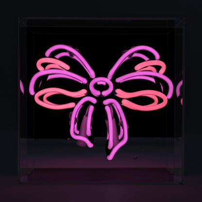 'Bow' Glass Neon Sign