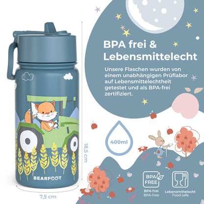 Thermo Kids Stainless Steel Drinking Bottle - Tractor
