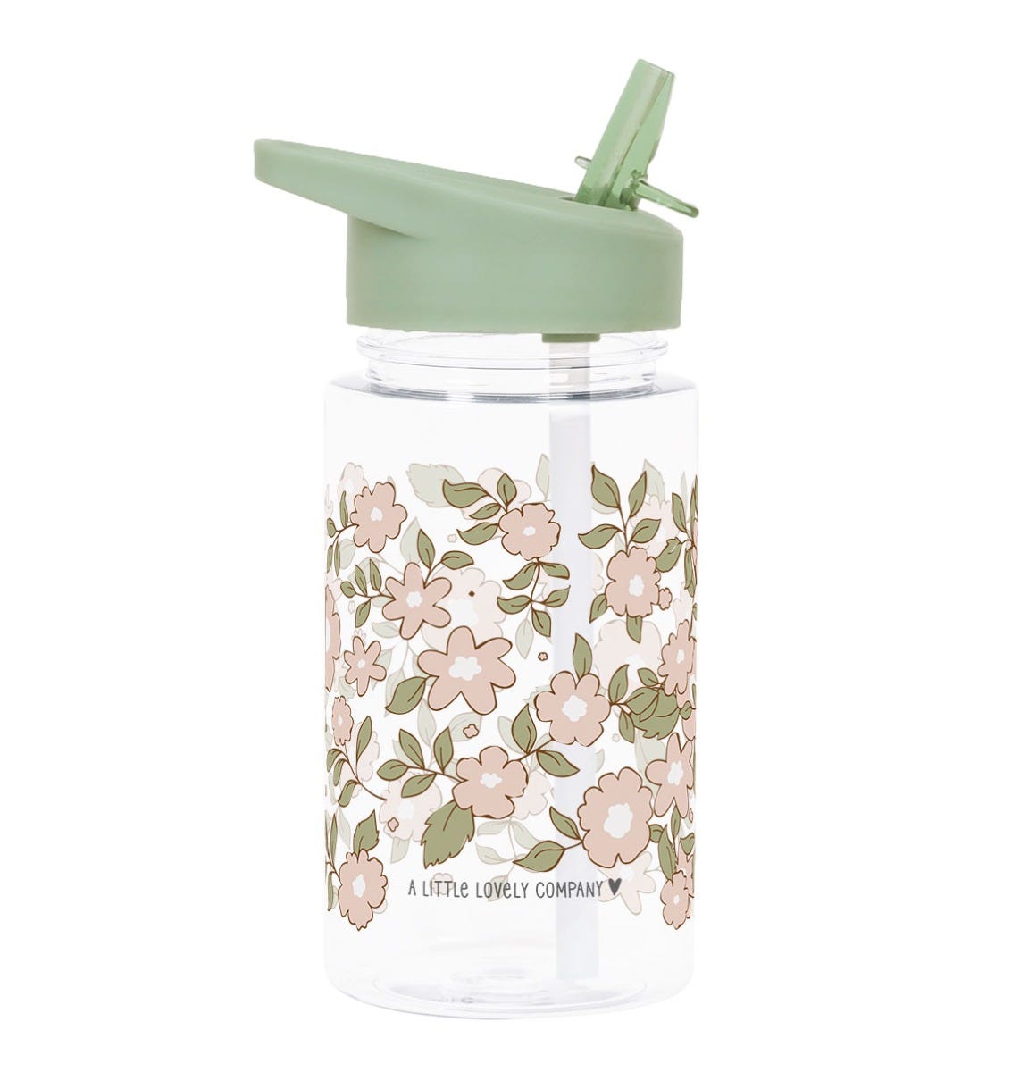 Gourde enfant - Fleurs - sauge – vue 3 – A Little Lovely Company
