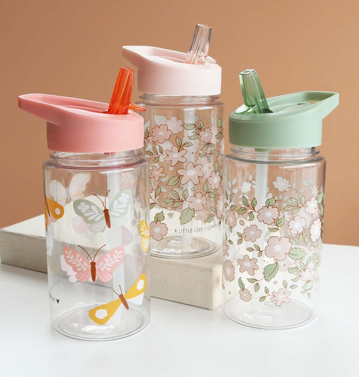 Gourde enfant - Fleurs - sauge – vue 5 – A Little Lovely Company