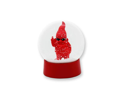 F**k Garden Gnome Snow Globe - Red