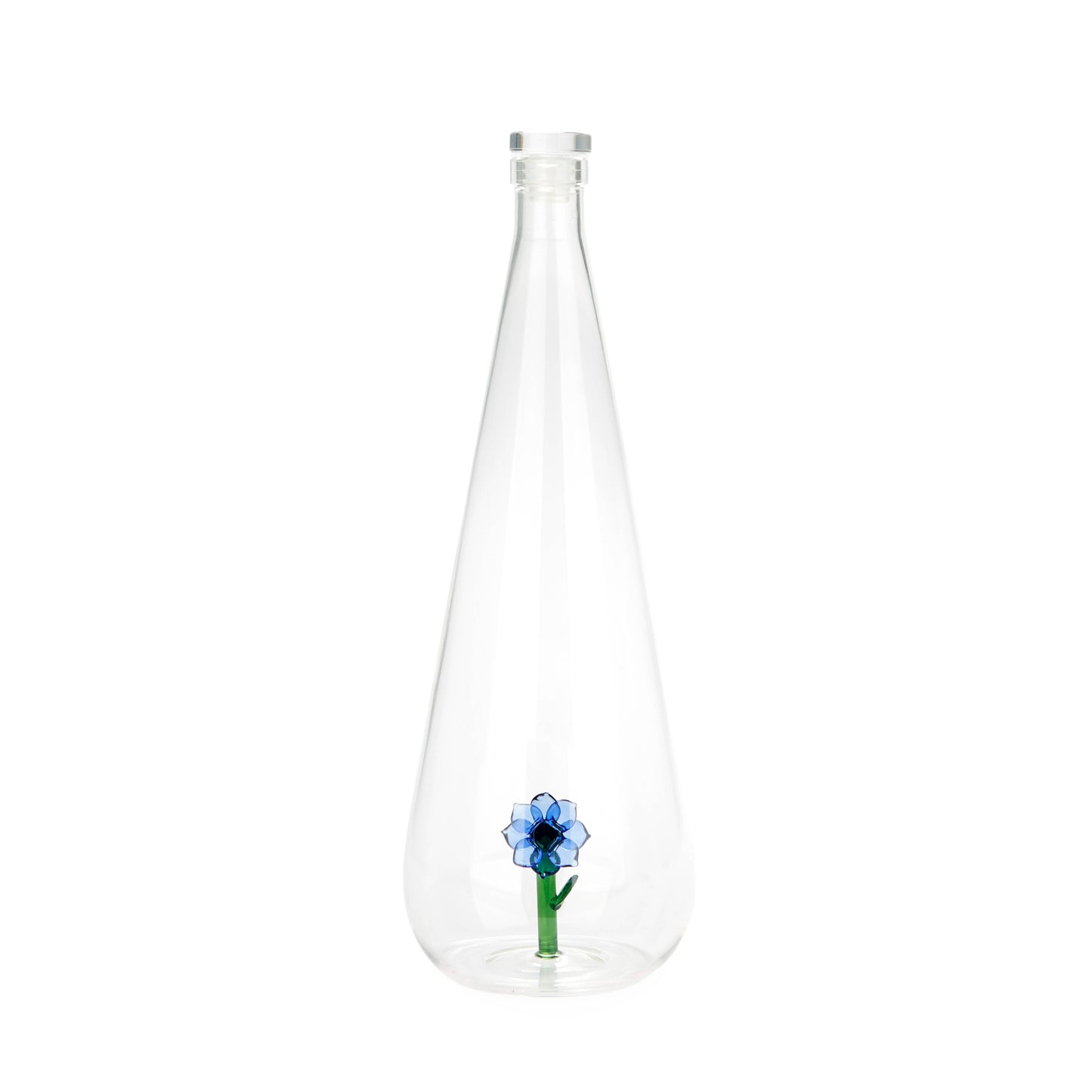 Bottle, Botanical Lily, 1.0 L, white, glass