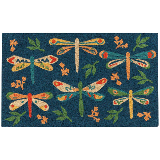 Dragonfly coconut fiber doormat