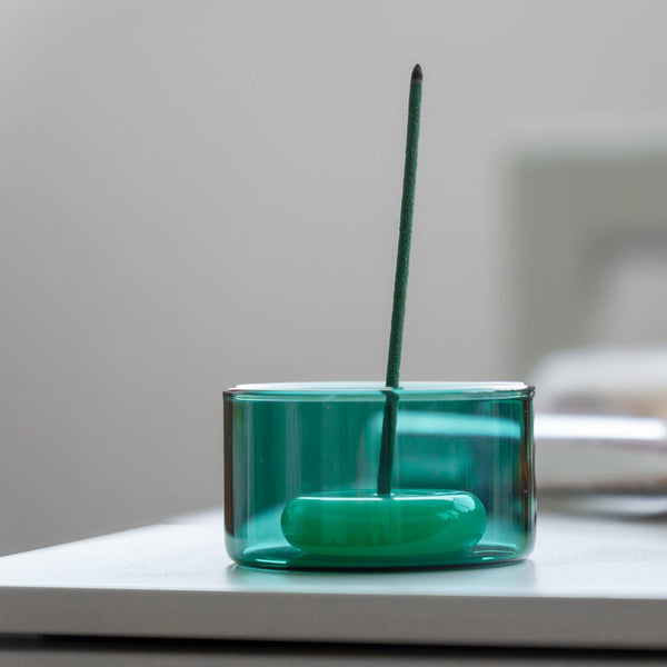 Brûle Parfum en Verre Vert Helio Ferretti Vue 1
