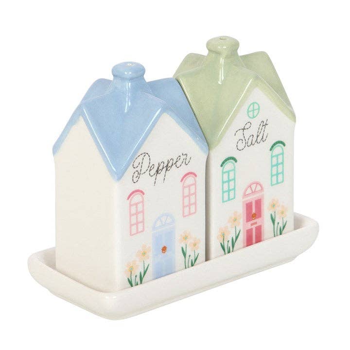 Salière et poivrière Maisons Pastels