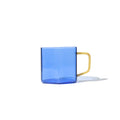 Mug en Verre Géométrique Bleu