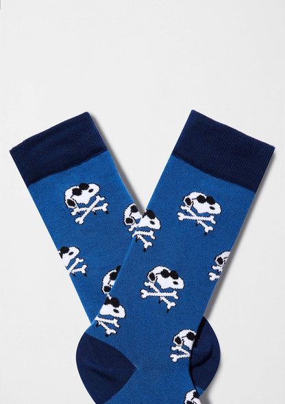 Chaussettes BeSnoopy Skull Bleu