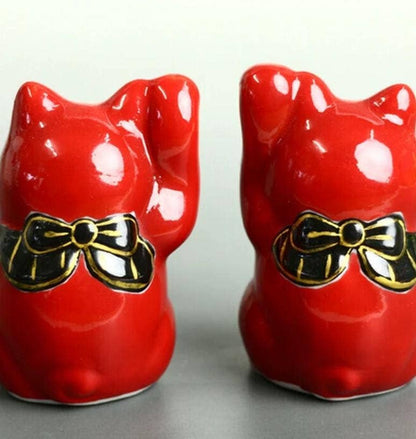 Figurine en Faïence Chat Chanceux Daruma