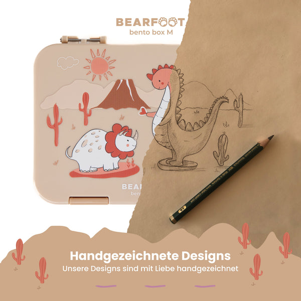 Kids' Lunchbox with Compartments, Bento Box - Dinosaurs