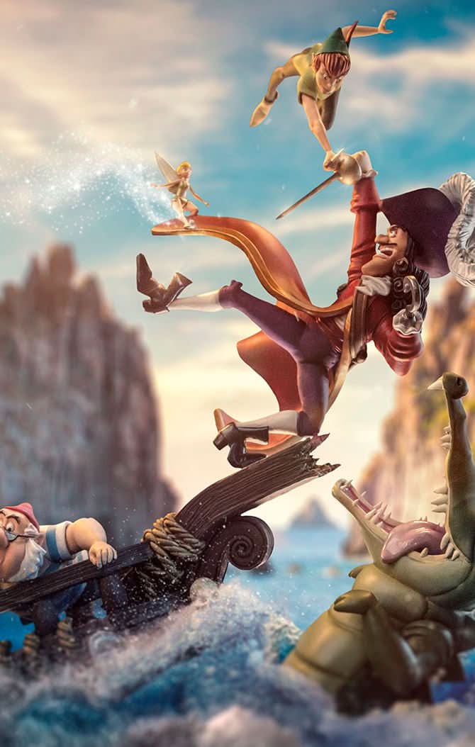 Statue Peter Pan vs Hook Deluxe - Disney 100th - Peter Pan - Art Scale 1/10 - Disney Classics