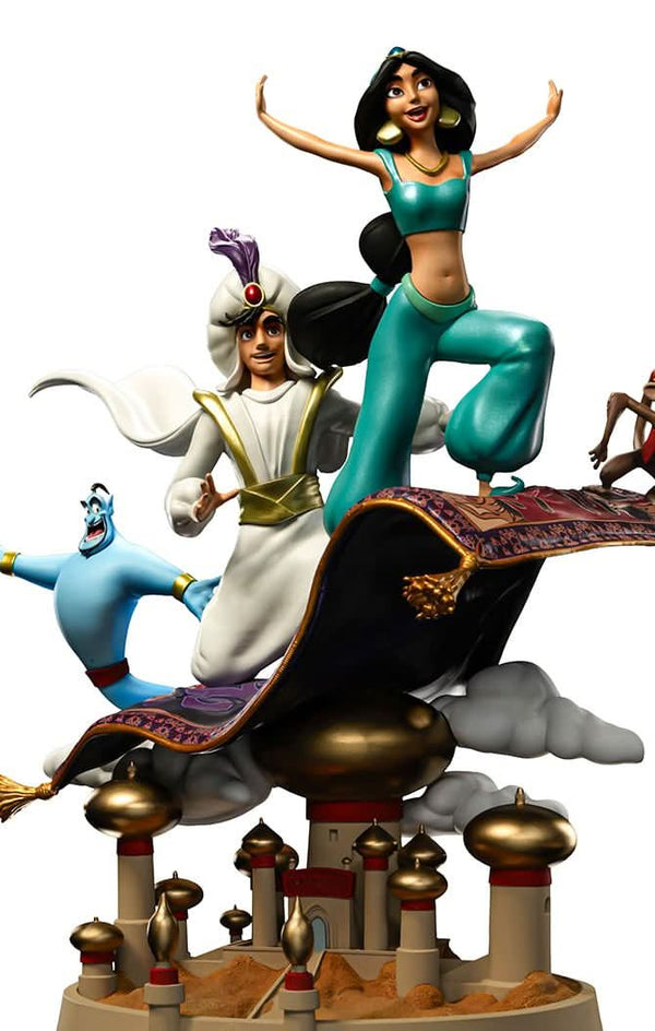 Aladdin and Jasmine Deluxe Statue - Disney 100th - Aladdin - Art Scale 1/10 - Iron Studios