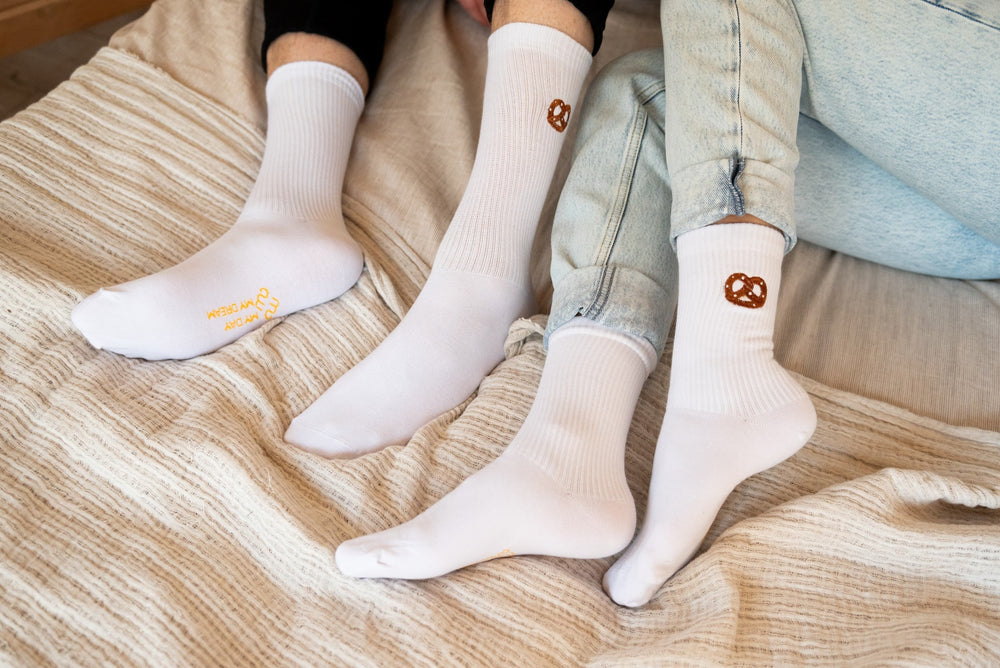 Chaussettes Bretzel blanc