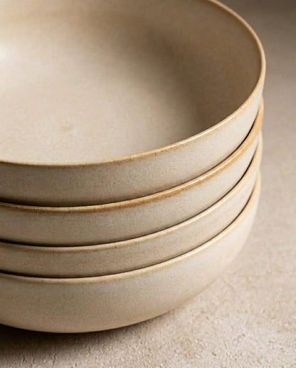 Assiette à pâtes en grès Dune 21 cm