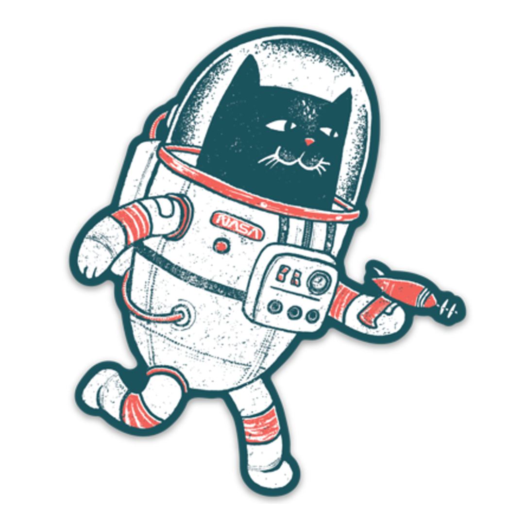 Cat Space Sticker