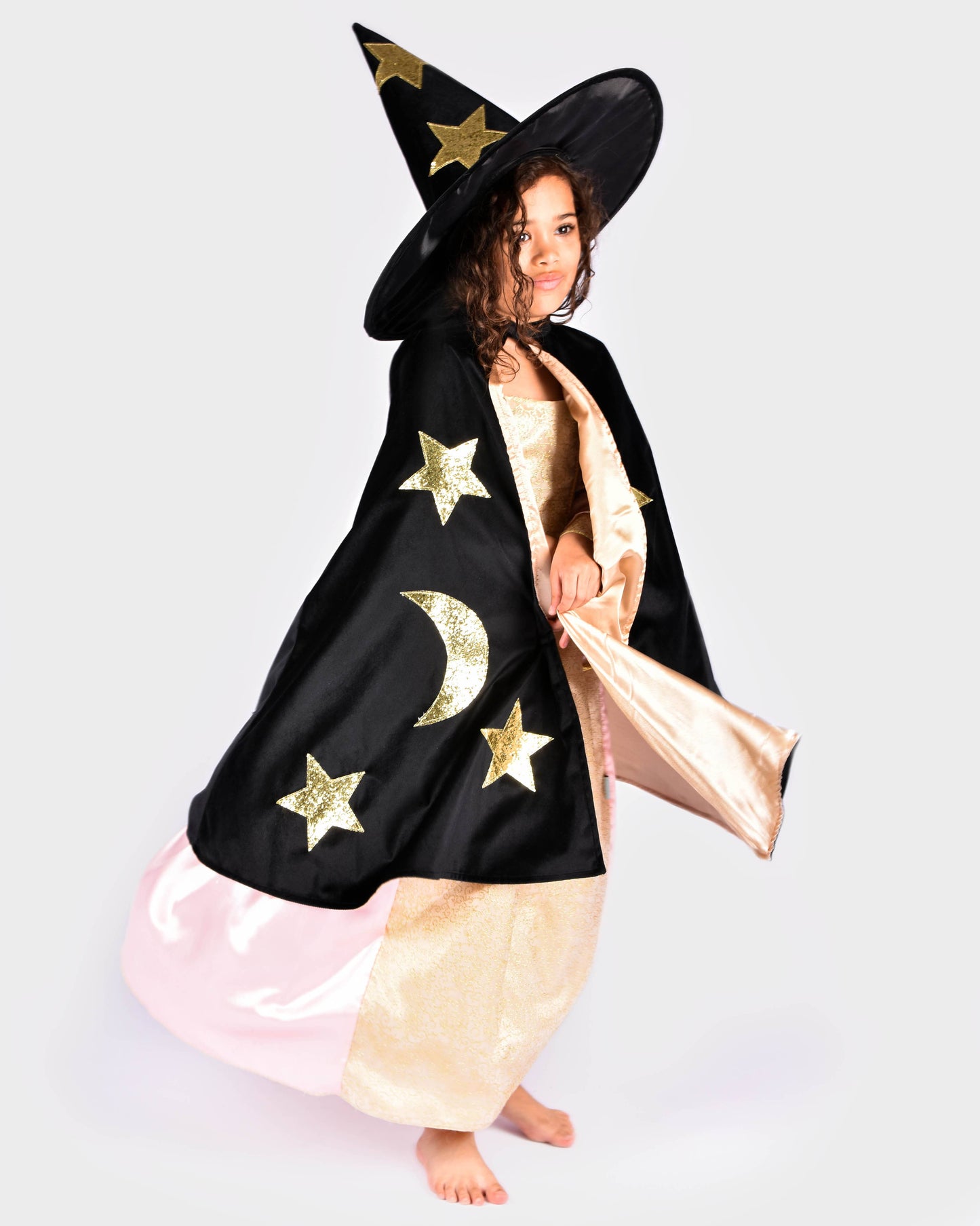 Black Velvet and Satin Cape Hat 3-8 years