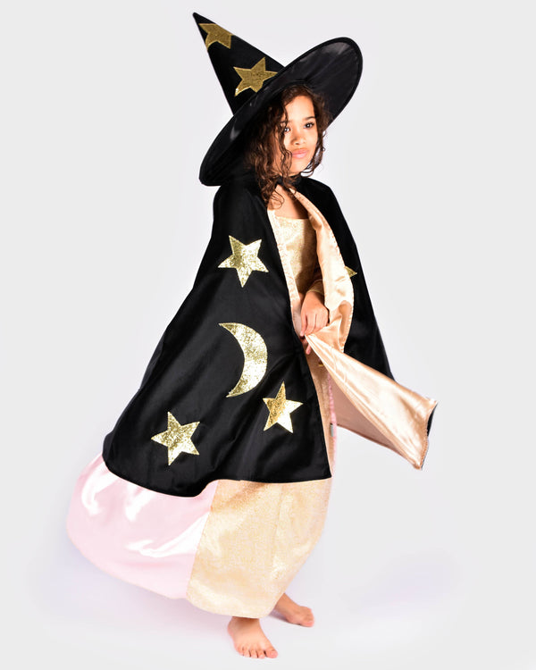 Black Velvet and Satin Cape Hat 3-8 years