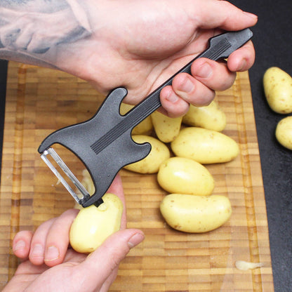 Electric guitar vegetable peeler