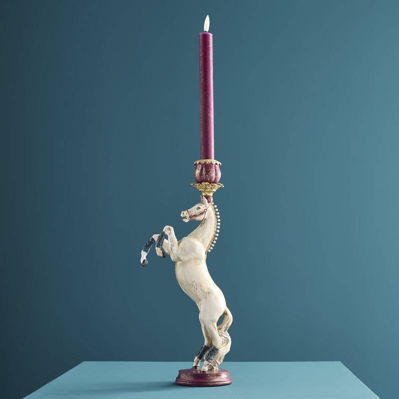 White Circus Horse Chandelier