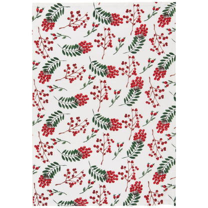 Set of 3 Winterberry Bakers Floursack Christmas Tea Towels