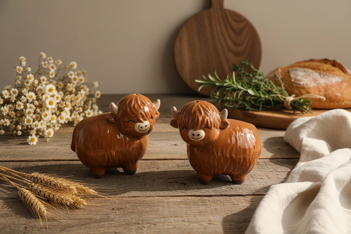 Salt and Pepper Highland Cows