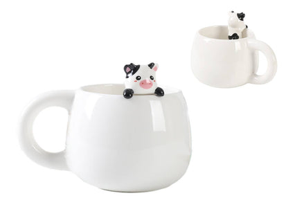 Mug with Cow Figurine